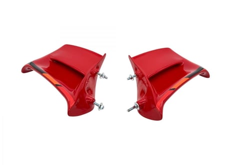 ディーラー在庫有り　イタリア国旗柄 赤 （光沢有り）ファイバーグラス製ウィングレット（ペア） DUCATI PANIGALE V4 / S 2025