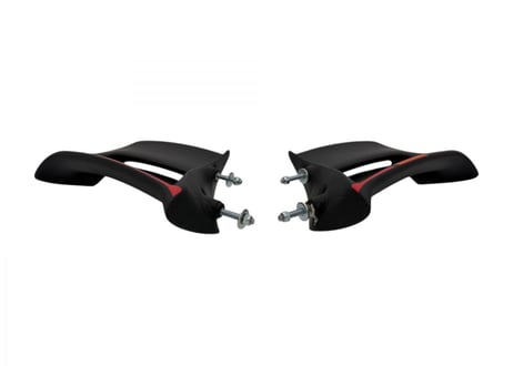 ディーラー在庫有り　ブラックマット仕上げ ファイバーグラス製ウィングレット（イタリア国旗柄）DUCATI PANIGALE V4 / S 2025用（左右セット）