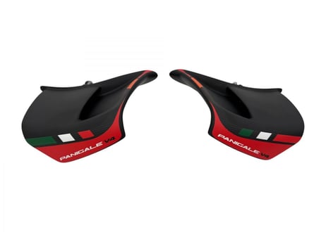 ディーラー在庫有り　ブラックマット仕上げ ファイバーグラス製ウィングレット（イタリア国旗柄）DUCATI PANIGALE V4 / S 2025用（左右セット）