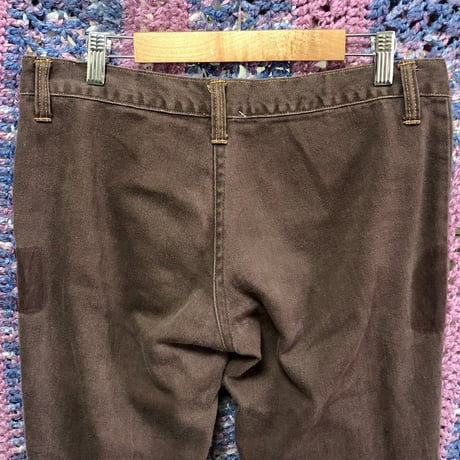 70s Brown flare pants【01590】