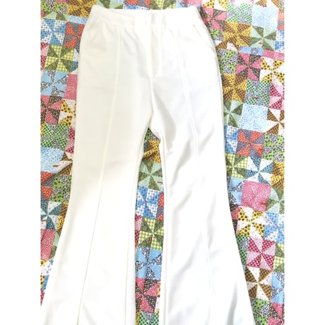 Vintage white flare pants【01510】