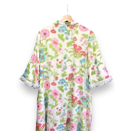 70s Stella Fagin Floral maxi dress【01611】