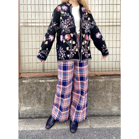 Vintage floral embroidered Jacket【01577】