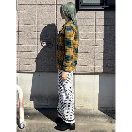 70s Dot maxi skirt【01603】