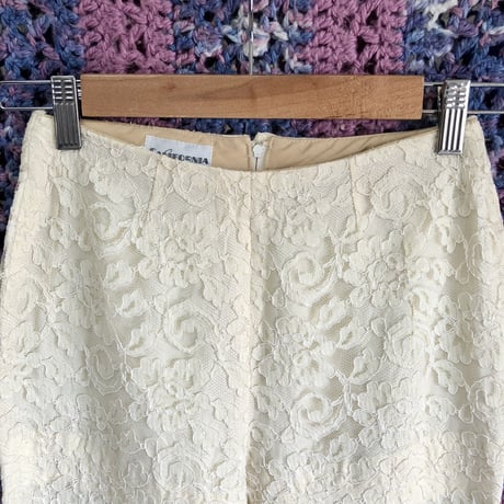 60s Ivory lace pants【01485】