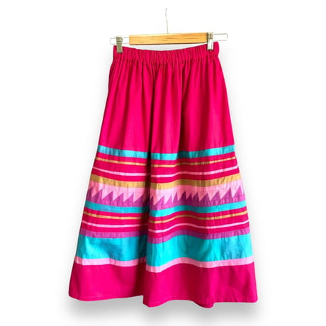 70s Seminole style patchwork skirt【01565】