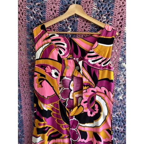 60-70s Psychedelic jumpsuit【01610】