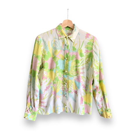 Vintage floral & butterfly blouse【01480】