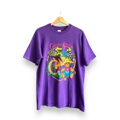 90s tee ／ Purple Bear【01489】