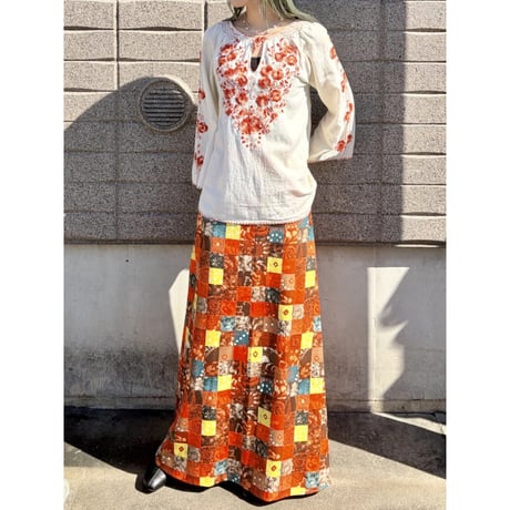 Vintage embroidery blouse【01535】