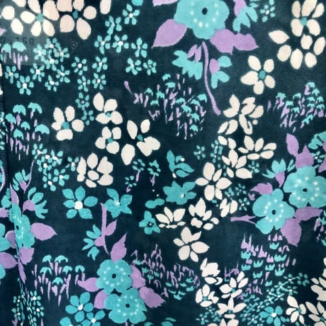 Vintage blue floral lingerie dress【01519】