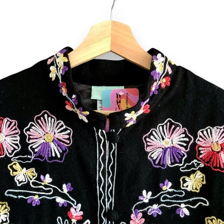 Vintage floral embroidered Jacket【01577】