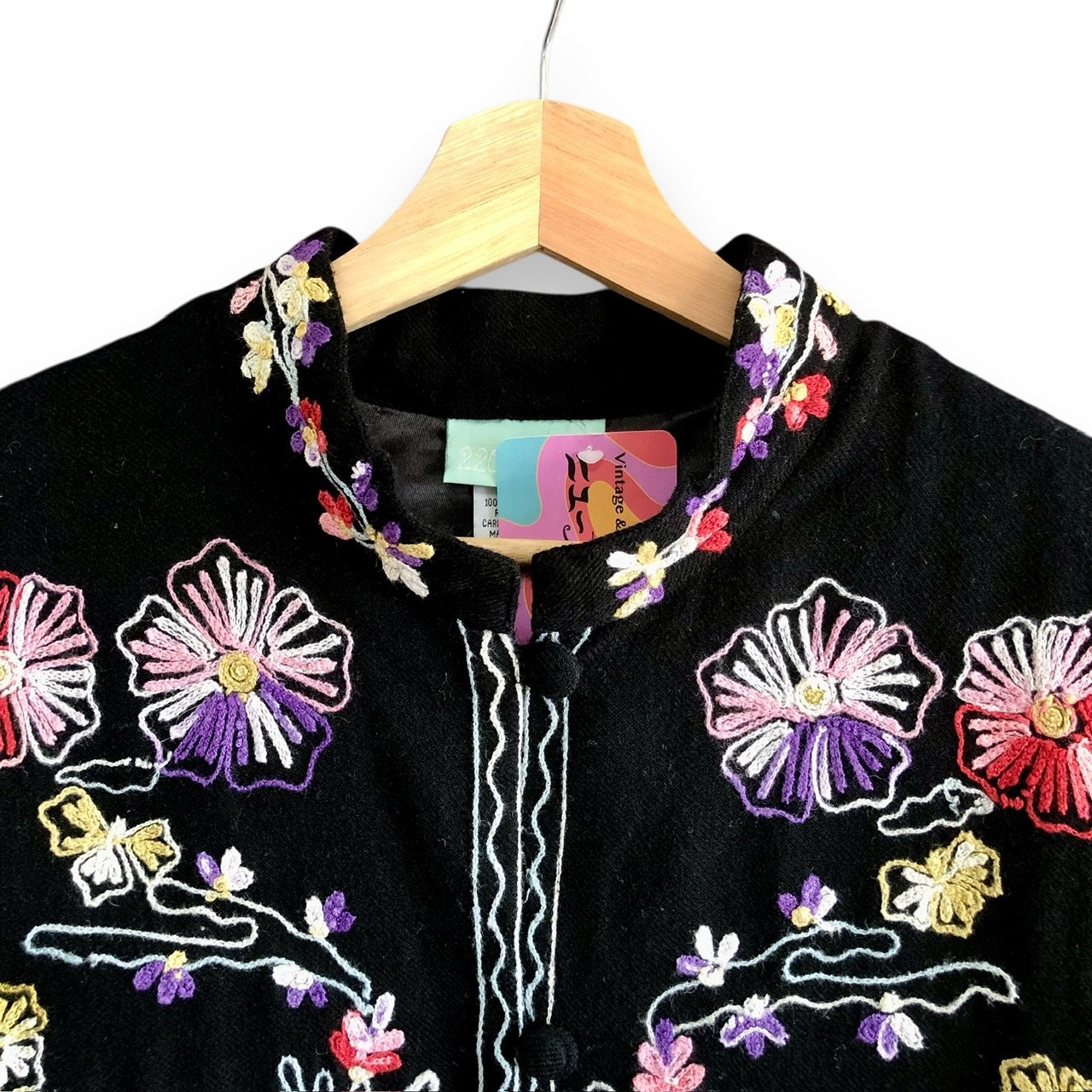 Vintage floral embroidered Jacket【01577】 | Vint