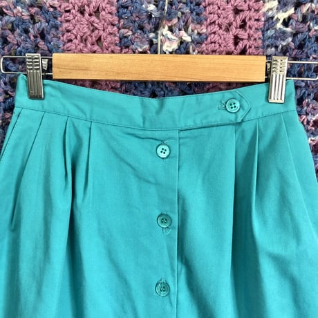 70s Green patch skirt【01491】