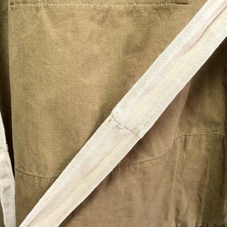 Vintage half apron / brown【01546】