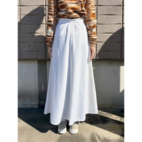 70s Polyester patchwork maxi skirt【01583】