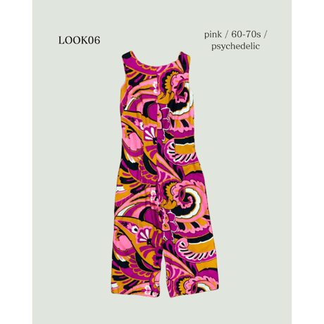 60-70s Psychedelic jumpsuit【01610】