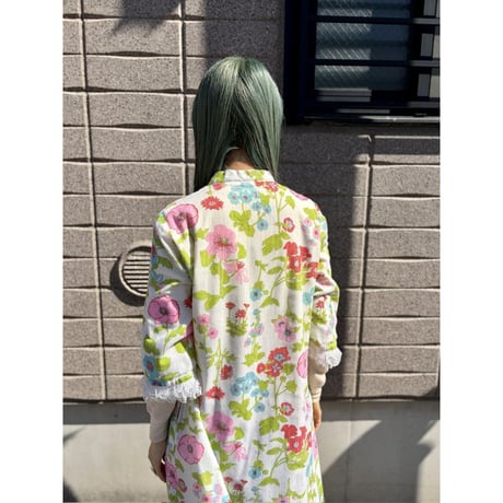70s Stella Fagin Floral maxi dress【01611】