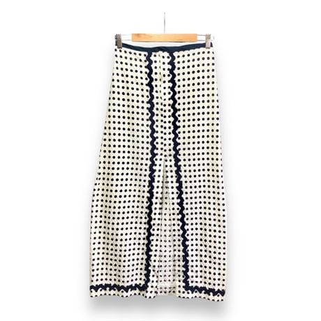 70s Dot maxi skirt【01603】