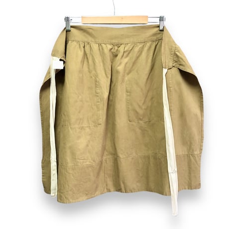 Vintage half apron / brown【01546】