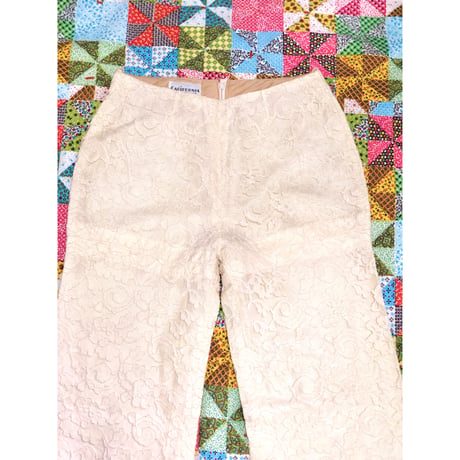 60s Ivory lace pants【01485】