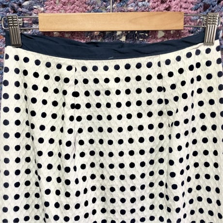 70s Dot maxi skirt【01603】
