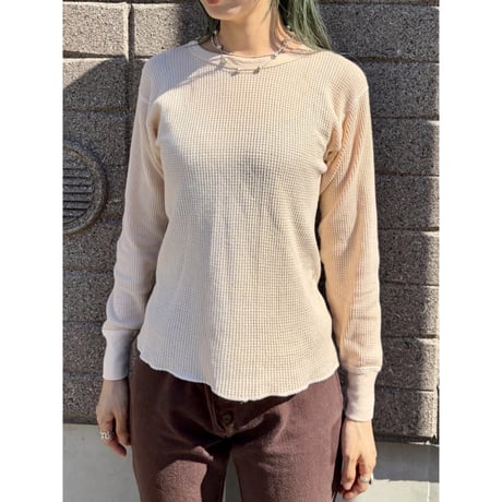 Vintage thermal top / beige【01521】