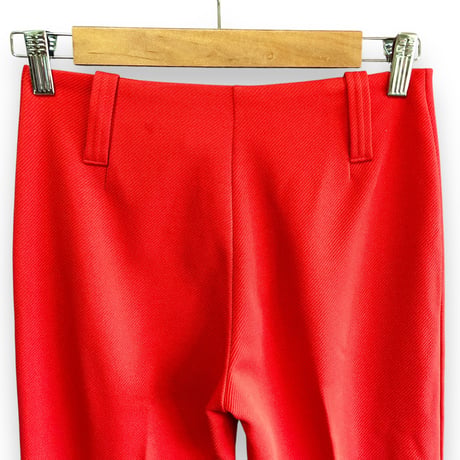 60-70s Red flare pants【01585】