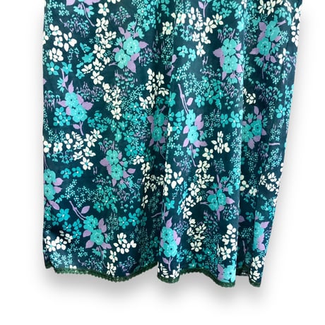 Vintage blue floral lingerie dress【01519】