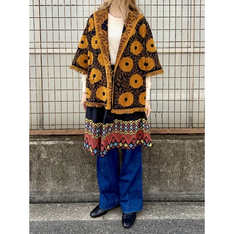 Vintage black midi skirt【01481】