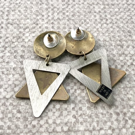 Vintage triangle & star swing pierce【01621】