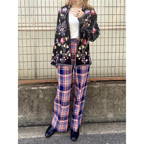 Vintage floral embroidered Jacket【01577】
