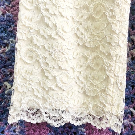 60s Ivory lace pants【01485】