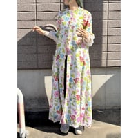 70s Stella Fagin Floral maxi dress【01611】
