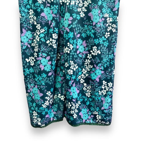Vintage blue floral lingerie dress【01519】