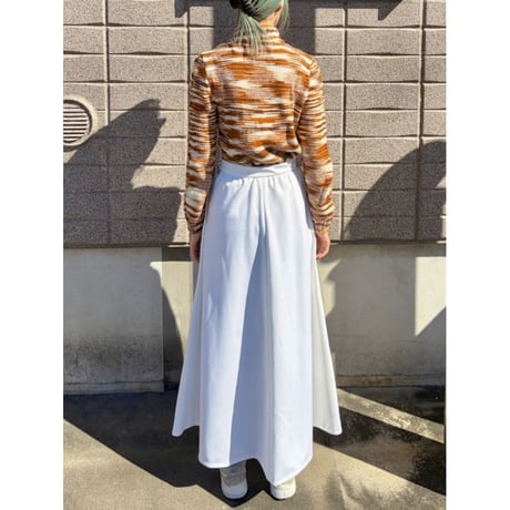 Orange marble rib turtle knit sweater【01333】