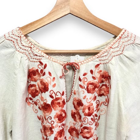 Vintage embroidery blouse【01535】