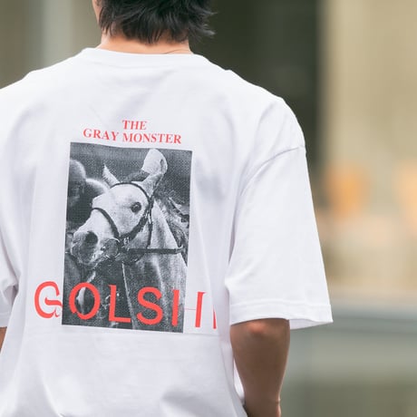 ゴールドシップグッズ グラフィカルTシャツCパターン（白/White）