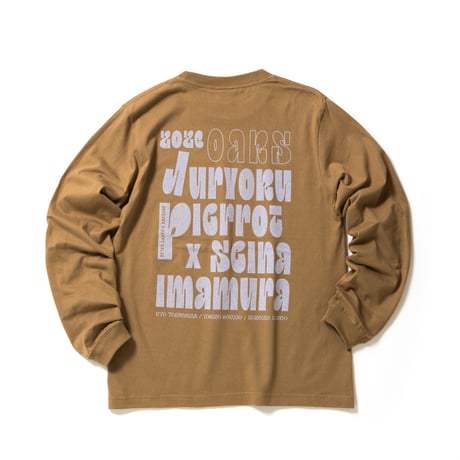 ジュウリョクピエロ　オークス勝利記念グッズ グラフィカルロングスリーブTシャツ（茶/Camel）