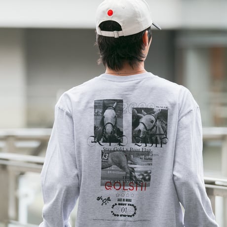 ゴールドシップグッズ グラフィカルロングスリーブTシャツ（グレー/Gray）