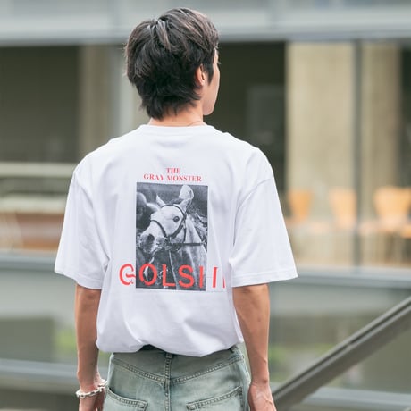 ゴールドシップグッズ グラフィカルTシャツCパターン（白/White）