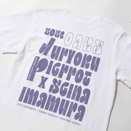 ジュウリョクピエロ　オークス勝利記念グッズ グラフィカルTシャツBパターン（白/White）