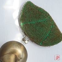 ばあば☆シードビーズのさらに大きめがま口（Granny Smith・2235）