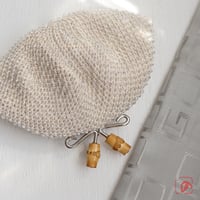 ばあば ⁛ つぶつぶガラスビーズのさらに大き目がま口（Vent Doux・2221）