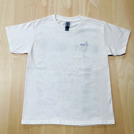 かかせて車TシャツKids 100.120.140（白T×青）
