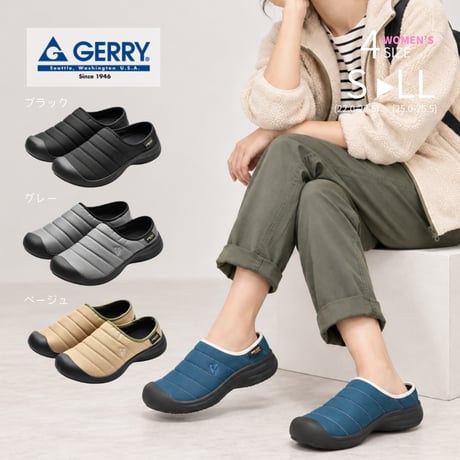 GERRY サボサンダル　Ladies’（ブラック ブルー ベージュ グレイ）（GR5552)_GRAY