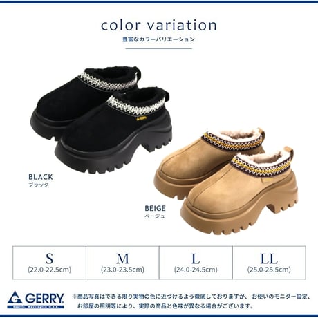 GERRY レディース ファーサンダル GR5615 (ブラック、ベージュ)
