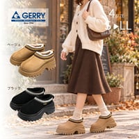 GERRY レディース ファーサンダル GR5615 (ブラック、ベージュ)