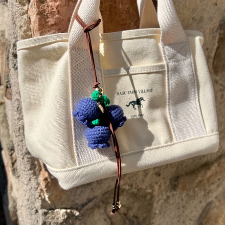 Amigurumi Blueberry Leather Strap Charm