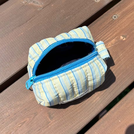 Striped Mini Pouch Keychain